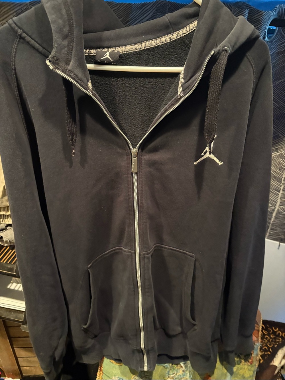Jordan Black Full-Zip Hoodie with Jumpman Logo